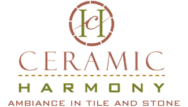 A logo for the ceramic harmony tile store.