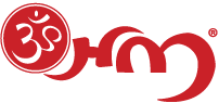 A red and black logo for the company omni.