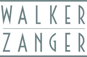 A logo of walker grange, with the words walker grange in grey.